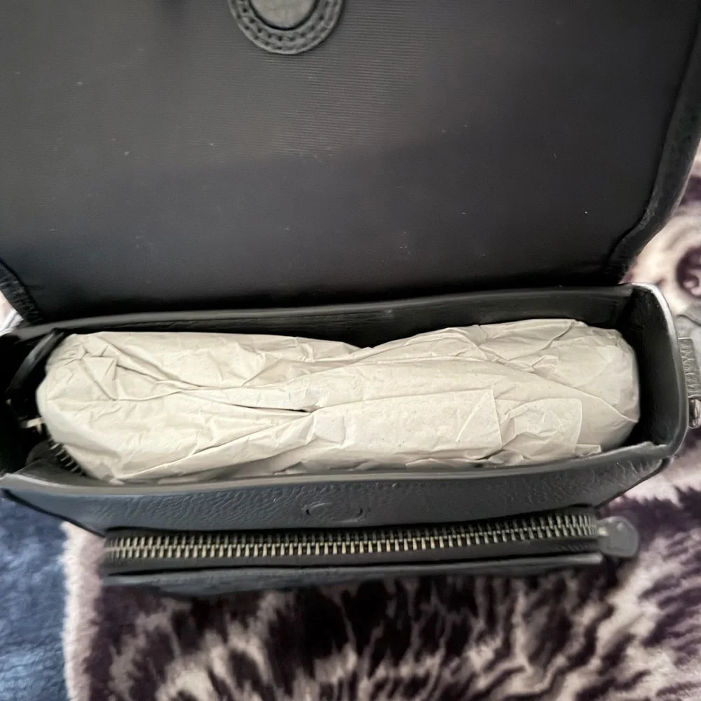 Elegant Gray Patterned Messenger Bag